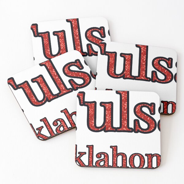 Item preview, Tulsa Oklahoma City Name With Red Rhinestone designed and sold by TheIconSmith.