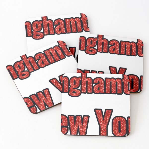 Item preview, Binghamton New York City Name With Red Rhinestone designed and sold by TheIconSmith.
