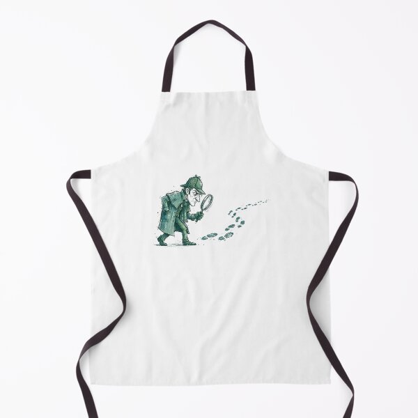 Item preview, Sherlock Holmes Magnifying Glass Footprints Art designed and sold by Fenay Designs.