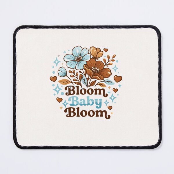 Item preview, Bloom Baby Bloom Blue & Brown Floral Aesthetic designed and sold by SatinVanilla.
