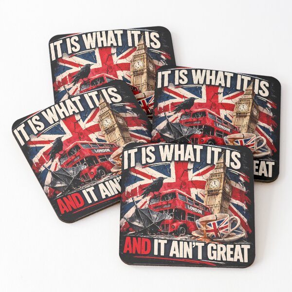 Item preview, It Is What It Is And It Ain’t Great British Satire Design designed and sold by JesterKrewArt.