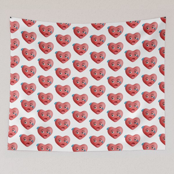 Item preview, 3D heart shape emoji with tongue and sweat drops designed and sold by GulArt.