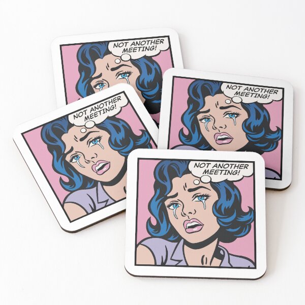 Item preview, Not another meeting! pop art girl designed and sold by PaulSDesign.