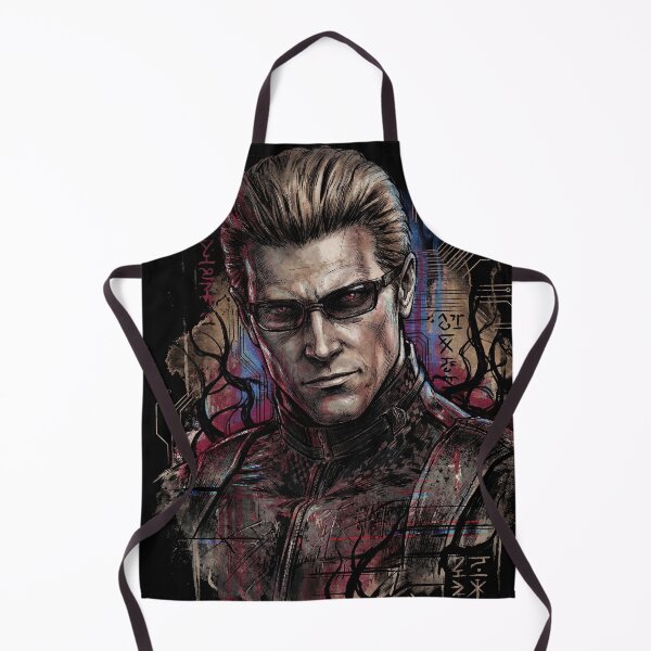 Item preview, RE Wesker Black Trenchcoat Red Glow Eyes Horror Portrait designed and sold by Senpaiwaves.