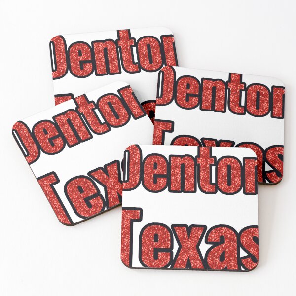Item preview, Denton Texas City Name With Red Rhinestone designed and sold by TheIconSmith.