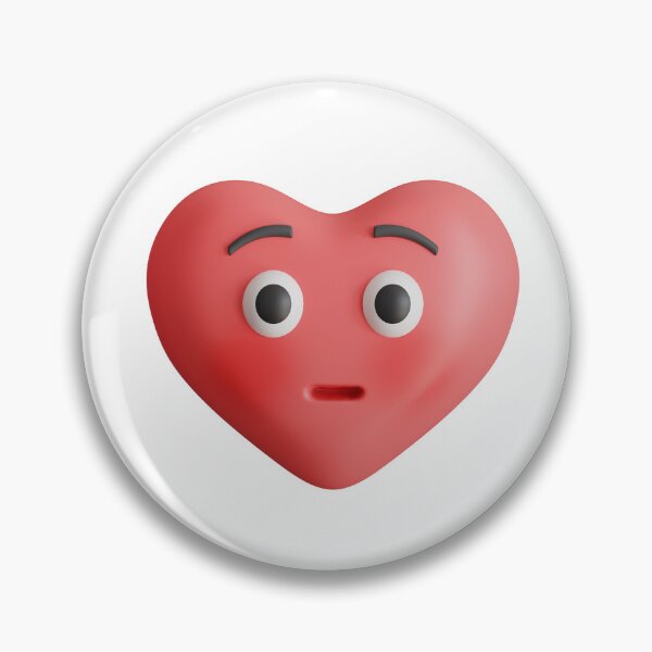 Item preview, Heart shape emoji with shy face expression 3d illustration designed and sold by GulArt.