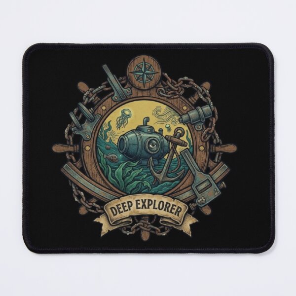 Item preview, Deep Explorer – Nautical Adventure Emblem designed and sold by Dogandesighn.