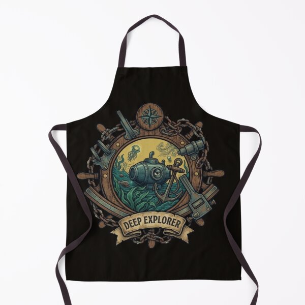 Item preview, Deep Explorer – Nautical Adventure Emblem designed and sold by Dogandesighn.