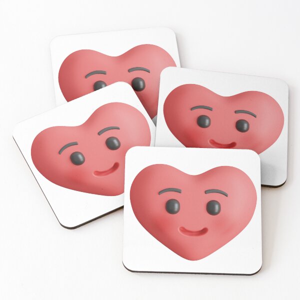 Item preview, Smiling heart shape emoticon 3d illustration designed and sold by GulArt.
