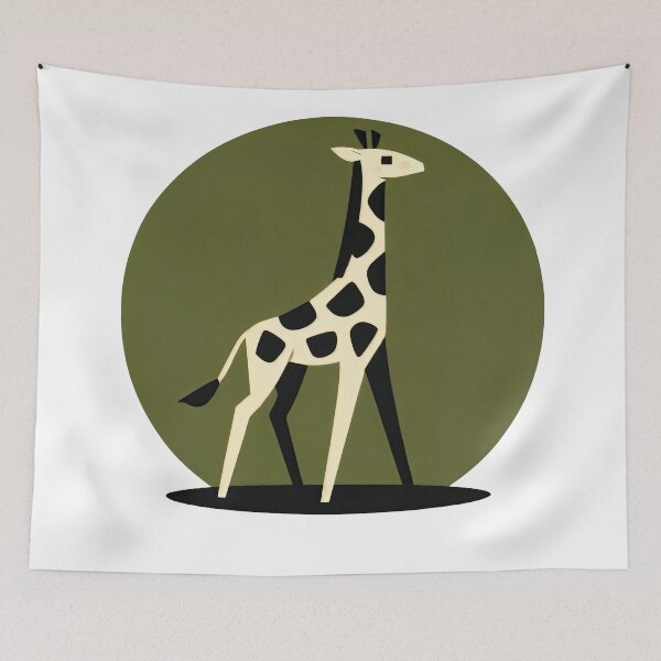 Item preview, Minimalist Giraffe – Modern Nature Design designed and sold by ForeverPrintsOK.