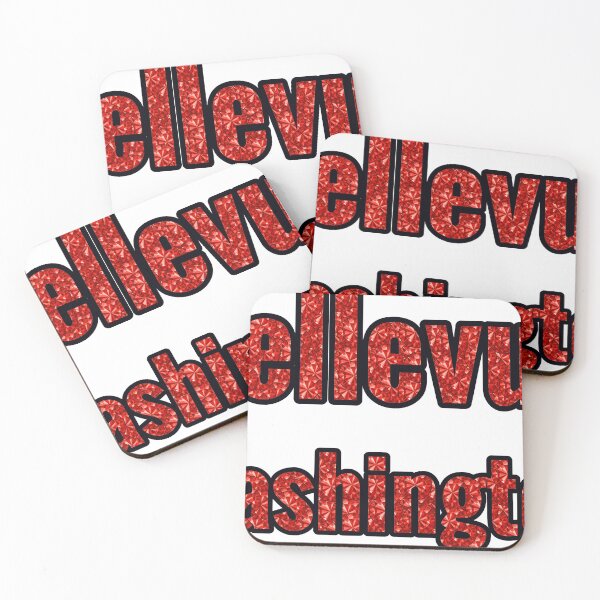 Item preview, Bellevue Washington City Name With Red Rhinestone designed and sold by TheIconSmith.