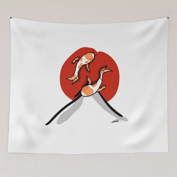 Item preview, Koi Carp and Mount Fuji - Japanese Rising Sun designed and sold by ValPrint.
