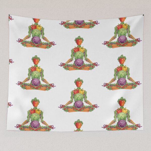 Item preview, Vegetable Meditation Pose Botanical Illustration designed and sold by Teenidesign .