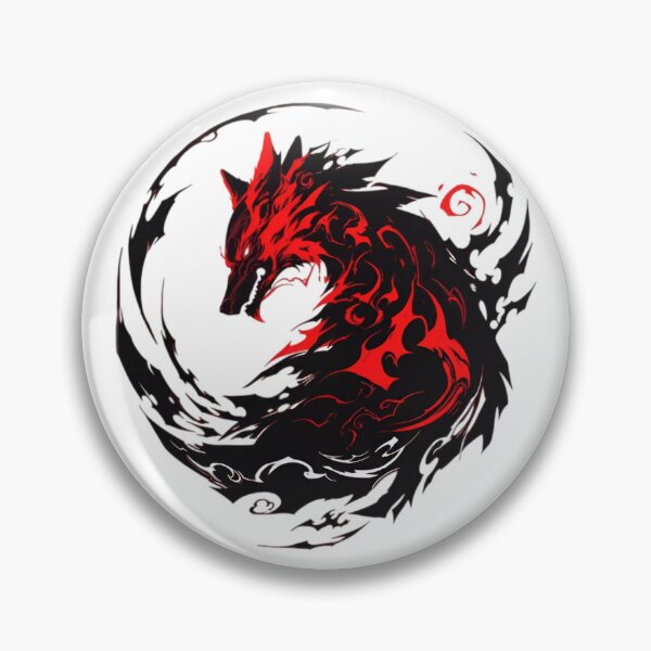 Item preview, Shadow Flame Wolf – Red Tribal Wolf Spirit Circle Dark Fantasy Animal Design designed and sold by Dyan4.