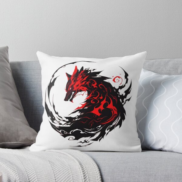 Item preview, Shadow Flame Wolf – Red Tribal Wolf Spirit Circle Dark Fantasy Animal Design designed and sold by Dyan4.
