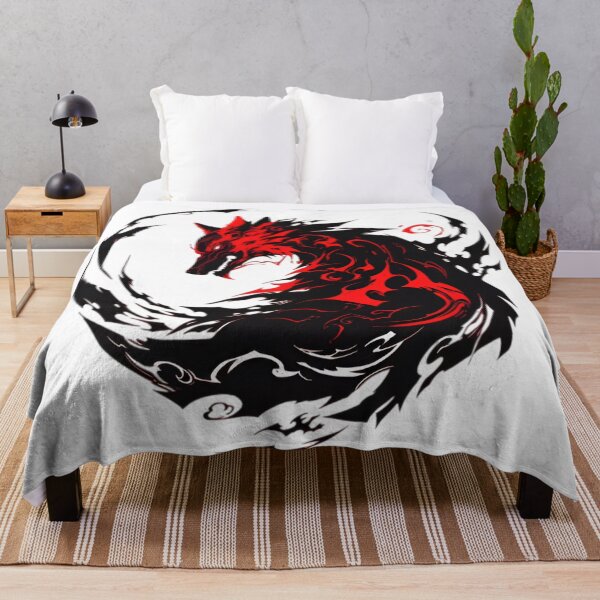 Item preview, Shadow Flame Wolf – Red Tribal Wolf Spirit Circle Dark Fantasy Animal Design designed and sold by Dyan4.