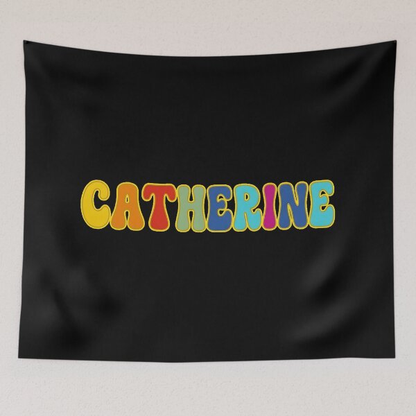 Item preview, ❤️ Catherine Personalized Name Wavy Retro Shirt, Coffee Mug, Sticker Gift designed and sold by HelixPedia.