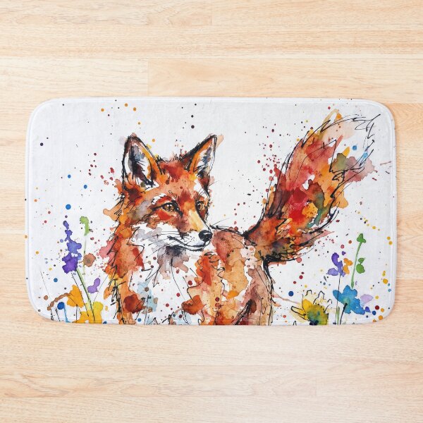 Item preview, Fox in Wildflowers – Abstract Ink & Watercolour Art designed and sold by Printpix.
