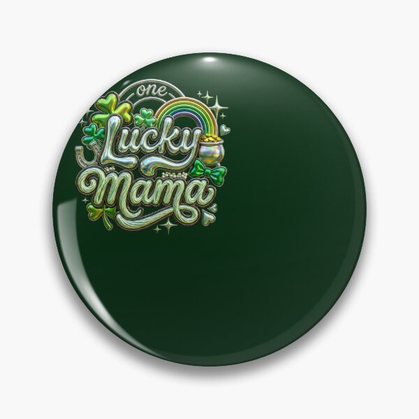 Item preview, One Lucky Mama St Patrick's Day Mom Chrome Style Design designed and sold by matchakpop.