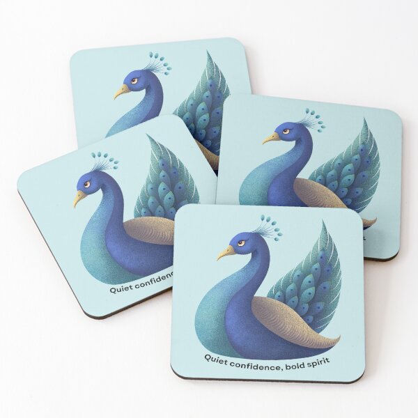 Item preview, Elegant Peacock Quiet Confidence Bold Spirit Inspirational Art designed and sold by AnyMar2023.