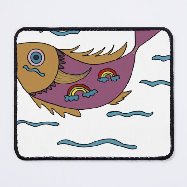 Item preview, Psychedelic Rainbow Fish Drawing designed and sold by kemilaw.