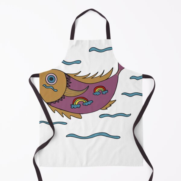 Item preview, Psychedelic Rainbow Fish Drawing designed and sold by kemilaw.