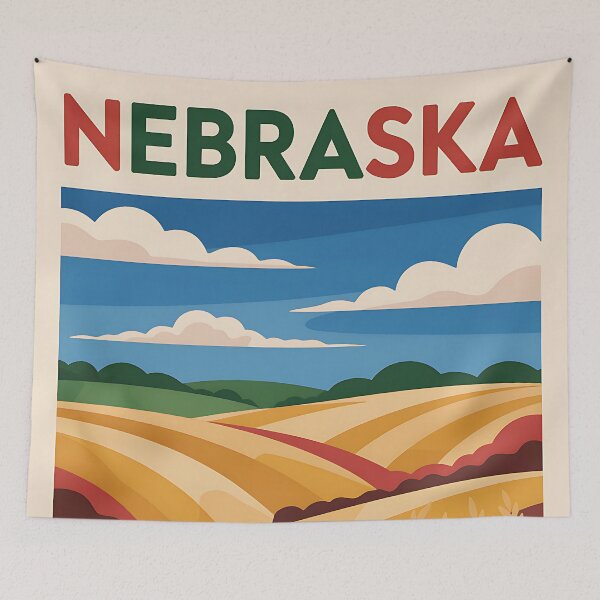 Item preview, Nebraska - Travel Poster - USA designed and sold by PrintableTravel.