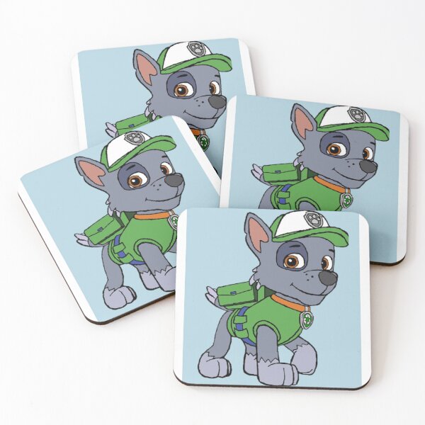 Item preview, Paw Patrol blanket, mug, shower mat with Rocky! designed and sold by Hugoschael.