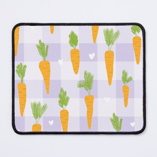 Item preview, Purple Gingham Carrots Easter Pattern designed and sold by Fern and Quill.