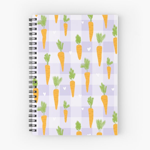 Item preview, Purple Gingham Carrots Easter Pattern designed and sold by Fern and Quill.