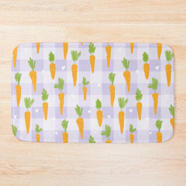 Item preview, Purple Gingham Carrots Easter Pattern designed and sold by Fern and Quill.