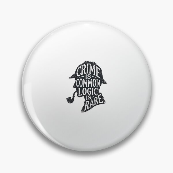 Item preview, Crime Is Common Logic Is Rare Dark Sherlock Holmes Silhouette designed and sold by Fenay Designs.