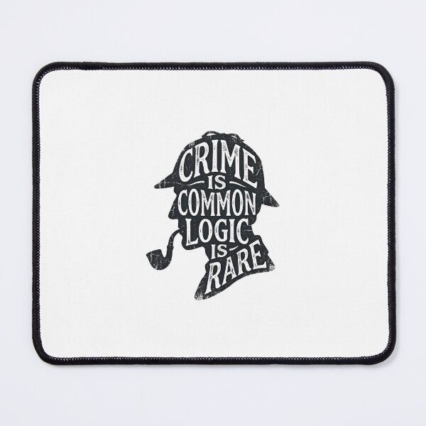 Item preview, Crime Is Common Logic Is Rare Dark Sherlock Holmes Silhouette designed and sold by Fenay Designs.