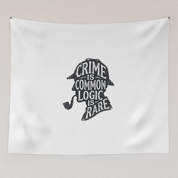 Item preview, Crime Is Common Logic Is Rare Dark Sherlock Holmes Silhouette designed and sold by Fenay Designs.