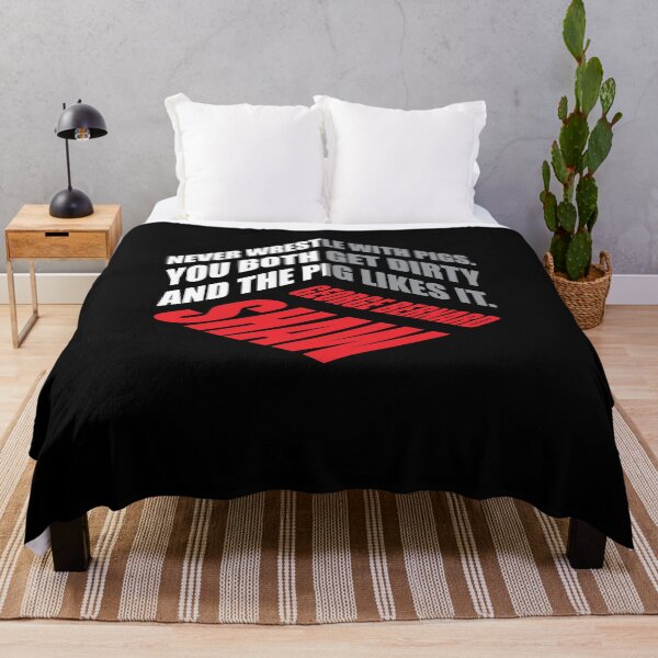 Item preview, Never Wrestle With Pigs – George Bernard Shaw Quote | Isometric Typography Design designed and sold by simpledarkwavewisdom.