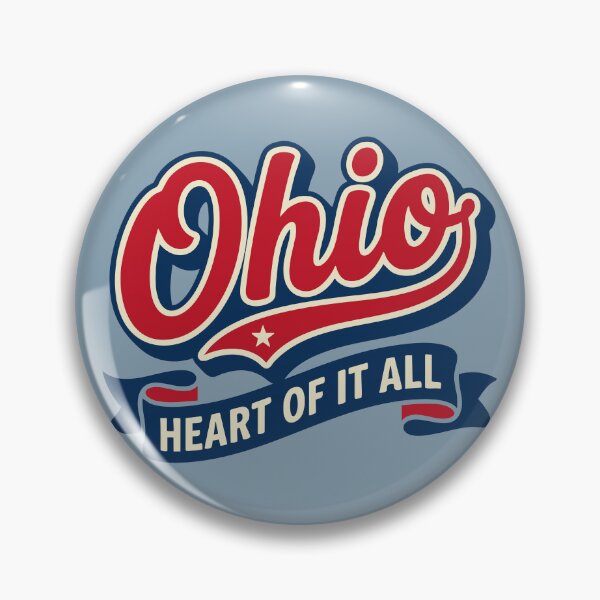 Item preview, Ohio Heart Of It All Vintage Baseball Script Retro designed and sold by Cozy-Old-Pub.
