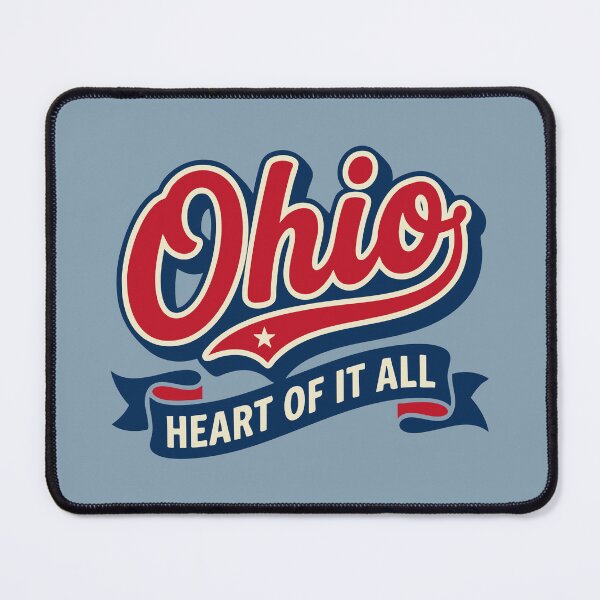 Item preview, Ohio Heart Of It All Vintage Baseball Script Retro designed and sold by Cozy-Old-Pub.