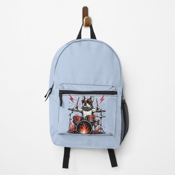 Item preview, French Bulldog Drummer – Rock Music Emblem designed and sold by Dogandesighn.