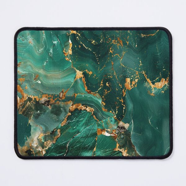 Item preview, Emerald Marble Art with Gold Veins – Luxurious Mineral Structure in Green and Gold designed and sold by CosmicGlyph.