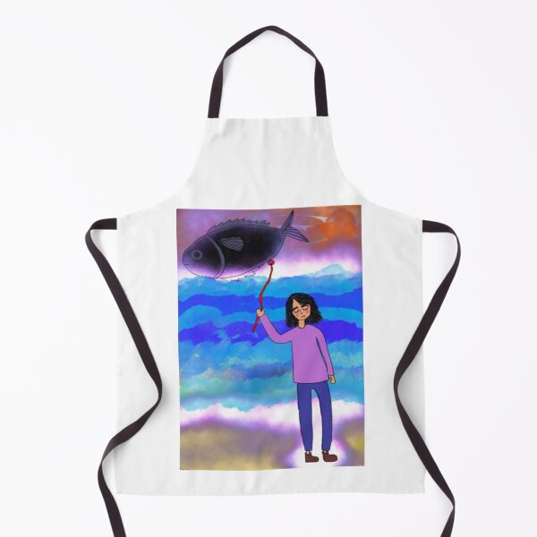 Item preview, Dreamy Girl Holding Balloon Fish designed and sold by kemilaw.