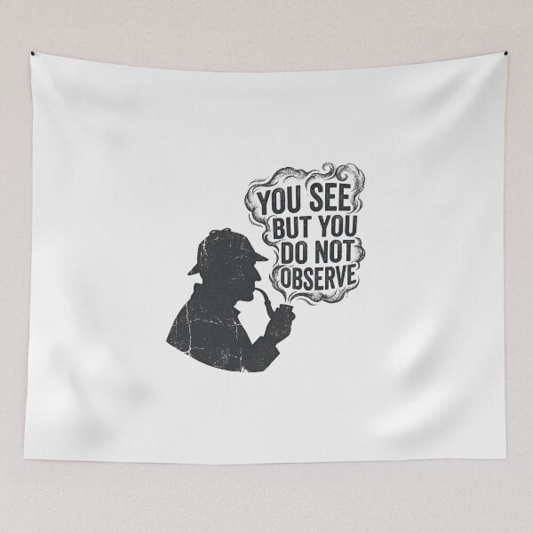 Item preview, You See But You Do Not Observe Dark Sherlock Holmes Silhouette designed and sold by Fenay Designs.