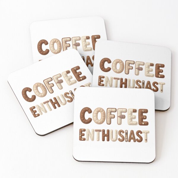 Item preview, COFFEE ENTHUSIAST - IN FAUX LETTERING designed and sold by AlexOBrienArt.