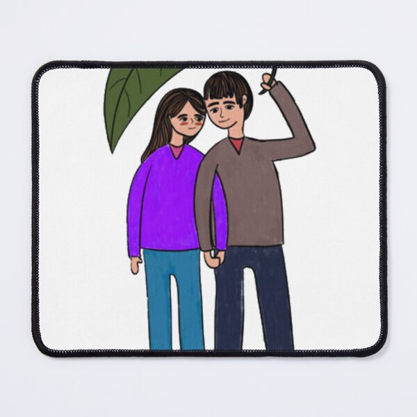 Item preview, Whimsical Couple Under Giant Leaf Umbrella designed and sold by kemilaw.