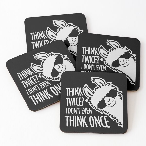 Item preview, Llama Sunglasses Think Twice I Don't Even Think Once designed and sold by shirt-o-mat.