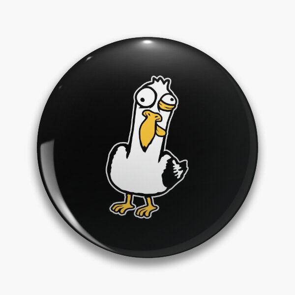Item preview, Crazy Seagull Insane Cross Eyed Grimace Funny Bird designed and sold by shirt-o-mat.