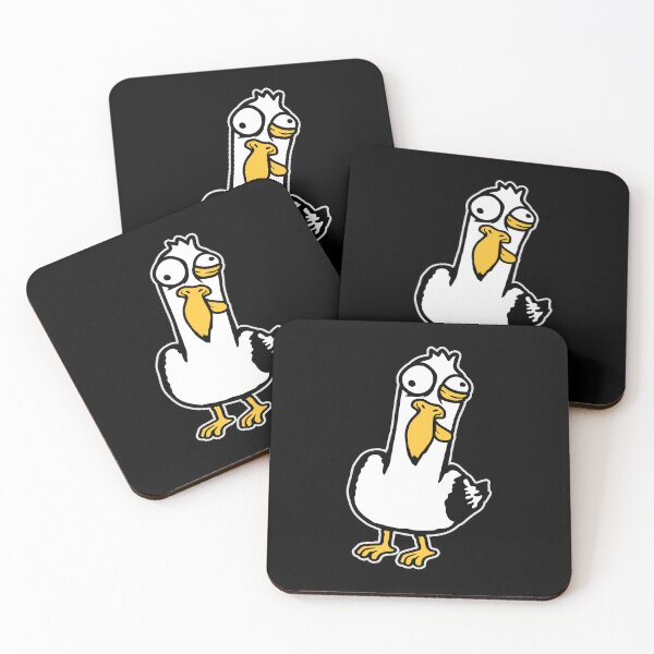 Item preview, Crazy Seagull Insane Cross Eyed Grimace Funny Bird designed and sold by shirt-o-mat.