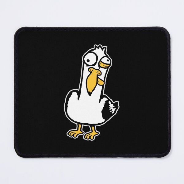 Item preview, Crazy Seagull Insane Cross Eyed Grimace Funny Bird designed and sold by shirt-o-mat.