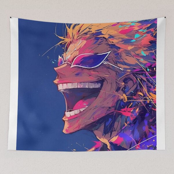 Item preview, Neon Laughing Anime Villain – Color Splash Cyberpunk Anime Style Portrait designed and sold by Dyan4.