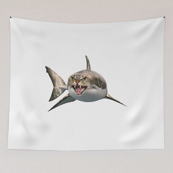 Item preview, Shark Cat Hybrid Funny Animal designed and sold by margamPagenberg.