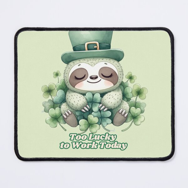 Item preview, Lucky But Lazy Sloth St Patrick’s Day Shirt – Cute Sloth Leprechaun Clover T-Shirt designed and sold by CandyKissDgtl.